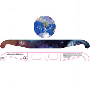 Marco de papel ISO/CE Logotipo personalizado Impresión 3D Gafas de eclipse solar para evento de gafas <span class=keywords><strong>Eclispe</strong></span> 2025 - Product Image 3