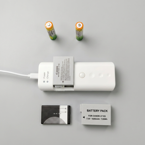 <span class=keywords><strong>Chargeur</strong></span> portable pour piles AA, compatible <span class=keywords><strong>avec</strong></span> les batteries au <span class=keywords><strong>lithium</strong></span> <span class=keywords><strong>NiMH</strong></span>, boîte de rangement intégrée <span class=keywords><strong>avec</strong></span> fonction de charge et LED - Product Image 1