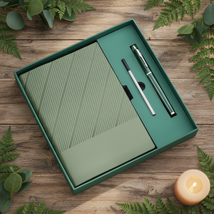 Custom Luxury Set Pu Leather Soft Leather Skin Feel Office Convenience A5 <strong>Notebook</strong> Set <strong>Journal</strong> With Pen for Business - Product Image 1