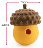 Distributeur de friandises interactif pour chiens Pinecone Silicone Puzzle Ball pour mâcher, lécher, santé dentaire et jeu de QI