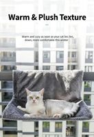 Nouvelle hamac pour chat en tissu en forme de L - Suspendu, amovible, lavable, design gain de place pour chevet avec structure d'escalade