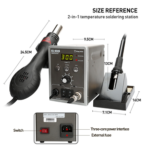 Station de soudage sans plomb 220V/110V 700W, remontage BGA cms pistolet à Air chaud, Kit de <span class=keywords><strong>fer</strong></span> à <span class=keywords><strong>souder</strong></span> électrique, outil pointe de soudage - Product Image 5