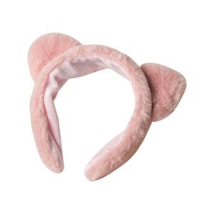 Cute Girly Cat-Ear <b>Headband</b> <b>with</b> Wide Brim Plush Lining Non-Slip Face Washing Hair <b>Clip</b>-Japan & Korean Style Plastic Resin - Product Image 5
