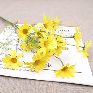 Fleurs artificielles de chrysanthème hollandais simple, 83 cm, violet et bleu, en soie, haute simulation, décoration intérieure, ornement de mariage - Product Image 3