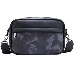 Men's casual Messenger Bag Fashion personalized printed fabric Messenger One Shoulder Bag Diagonal shoulder square bag