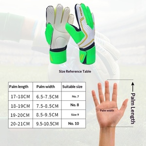 Anti-slijtage keepershandschoenen voetbal met vingerbeschermers verdikte latex antislip ademend voor groothandel - Product Image 4