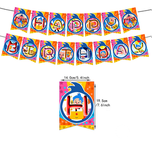 Decoración para Fiesta de Cumpleaños de <span class=keywords><strong>Payaso</strong></span> <span class=keywords><strong>Plim</strong></span> <span class=keywords><strong>Plim</strong></span>: Cubiertos, Platos, Vasos, Pancarta, Adorno para Pastel, Bandera Colgante, Tarjeta de Invitación, Bolsa de Regalo, Globos - Product Image 2