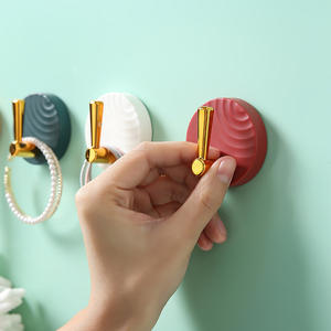 Ganchos adhesivos redondos para montar en la pared, paquete de 4 colores variados, autoadhesivos para uso en el hogar, cocina, baño y puerta - Product Image 3