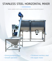 Machine industrielle horizontale automatique de mélange d'aliments pour animaux avec boîte de vitesses en acier inoxydable SUS304 pour l'élevage de volailles et la transformation alimentaire