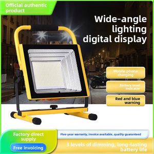 Projecteur LED rechargeable - Éclairage d'urgence domestique, alimentation de secours en cas de panne de courant, utilisation en extérieur, camping, chantier, portable - Product Image 5