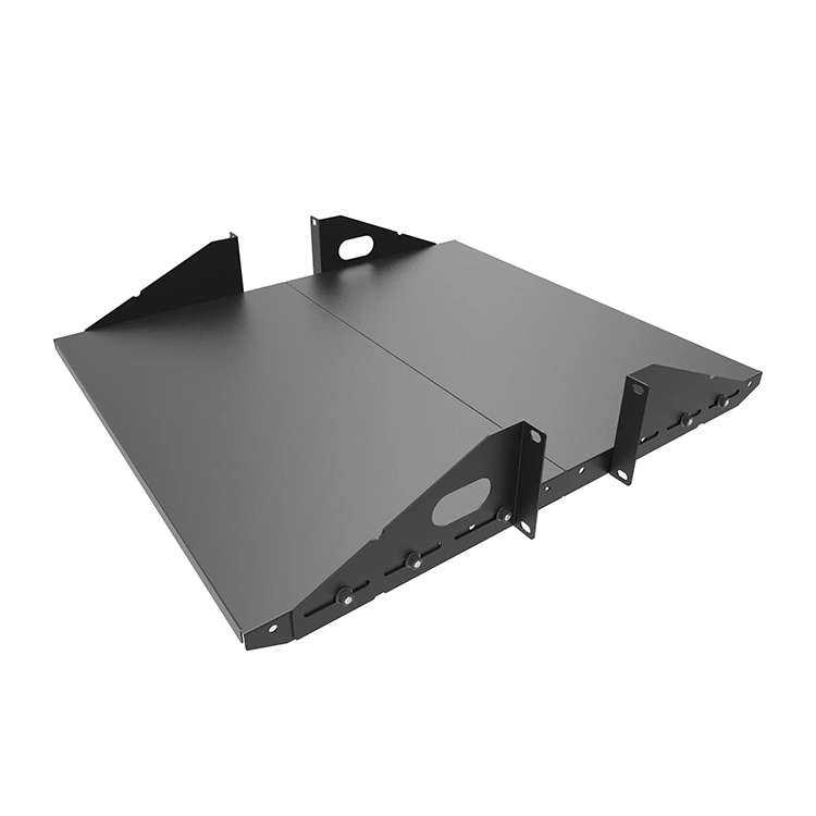 Черный Регулируемый глубина Твердые 19 дюймов 2U в разобранном виде консольный сервер стеллаж
