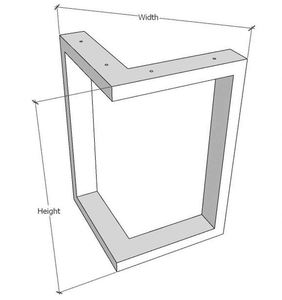 High Quality Durable 28" Black C-Shape Iron Dining Table <b>Legs</b> Powder Coating Modern Design Bedroom Kitchen Living Room Outdoor - Product Image 6