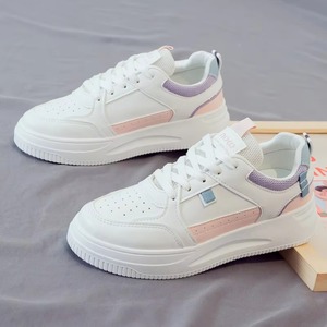 Women's Autumn Breathable Lightweight <b>Soft</b>-soled Comfortable Lace-up Platform Sneakers - Product Image 3