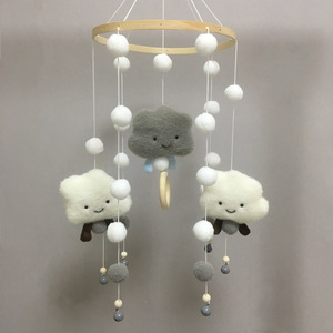 Boho Pom Pom Cot เปลไม้เมฆสำหรับเด็กทารกเด็กทารกแรก<span class=keywords><strong>เกิด</strong></span>เปลเด็กทำจากผ้าฝ้ายนุ่มแขวนตกแต่งของขวัญสำหรับอาบน้ำ - Product Image 4