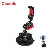 Support de caméra universel à ventouse, capacité de charge de 8 kg, tête à double rotule réglable de 1/4 ", logo OEM personnalisé, gravure au laser, 88144