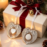 Ornement de Noël personnalisable avec monogramme, gravure laser, breloque pour cheminée, OEM/ODM, décoration de saison