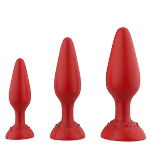 New Design Silicone Butt Plug With Sucker Real Touch Female Butt Plug Anal Beads Anal Dilator Anal Toys For Male Women