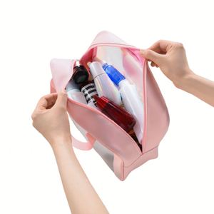 Bolsa de Aseo Transparente de PVC de Tres Piezas, Impermeable, para Playa, Viaje, Almacenamiento de Artículos de Aseo, Bolsa de Maquillaje Minimalista - Product Image 4