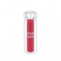 Gloss à lèvres effet brume en tube transparent, longue tenue, waterproof, fini mat, marque privée, faible MOQ, OEM