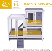 Cage à lapins, cage à lapins d'intérieur à deux étages, cages à cobayes d'extérieur pour petits animaux avec roues, personnalisable