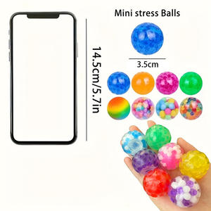 كرات إجهاد لزجة ألعاب تململ ضغط كرات اسفنجية حسية قوس قزح كرة إجهاد للأطفال والكبار - Product Image 5