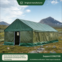 Tente de camouflage à structure en acier, abri de terrain robuste pour l'extérieur, modulaire, imperméable, résistante au vent, quatre saisons, 30 places, écologique