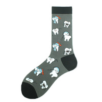 Chaussettes en coton unisexes pour femmes et hommes, avec logo personnalisé, motif dessin animé, amusantes et originales, pour usage quotidien, vente en gros OEM Whale
