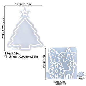 Moule en silicone pour résine fait main, style DIY, ornements décoratifs et outils pour gâteaux, pour la fabrication de résine, moule en plâtre - Product Image 3