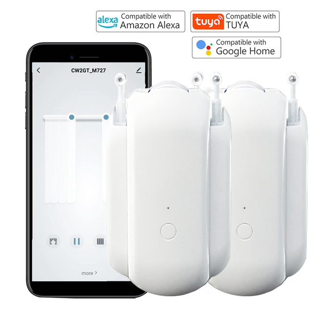 High Quality Tuya Smart Robot for Bathroom Remote Controlled Motorized Curtain with Battery Electronic Switch Track Accessories