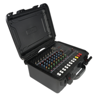 Mezclador de audio de 8 canales de alta calidad profesional con amplificador de potencia incorporado caja de carcasa de Metal