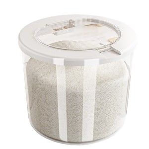 Rice Storage Bucket Large Capacity Airtight Flip Top Cylinder For Kitchen Grain Cereal Storage - Product Image 3