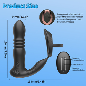sex triangle toy Prostate Massager Anal Vibrator Thrusting Cock Ring: Best for Men