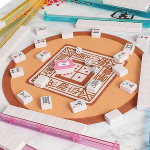 Jeu de tuiles de mahjong américain, ensemble complet de mahjong occidental, avec sac portable bleu, adapté aux débutants et aux experts - Product Image 5