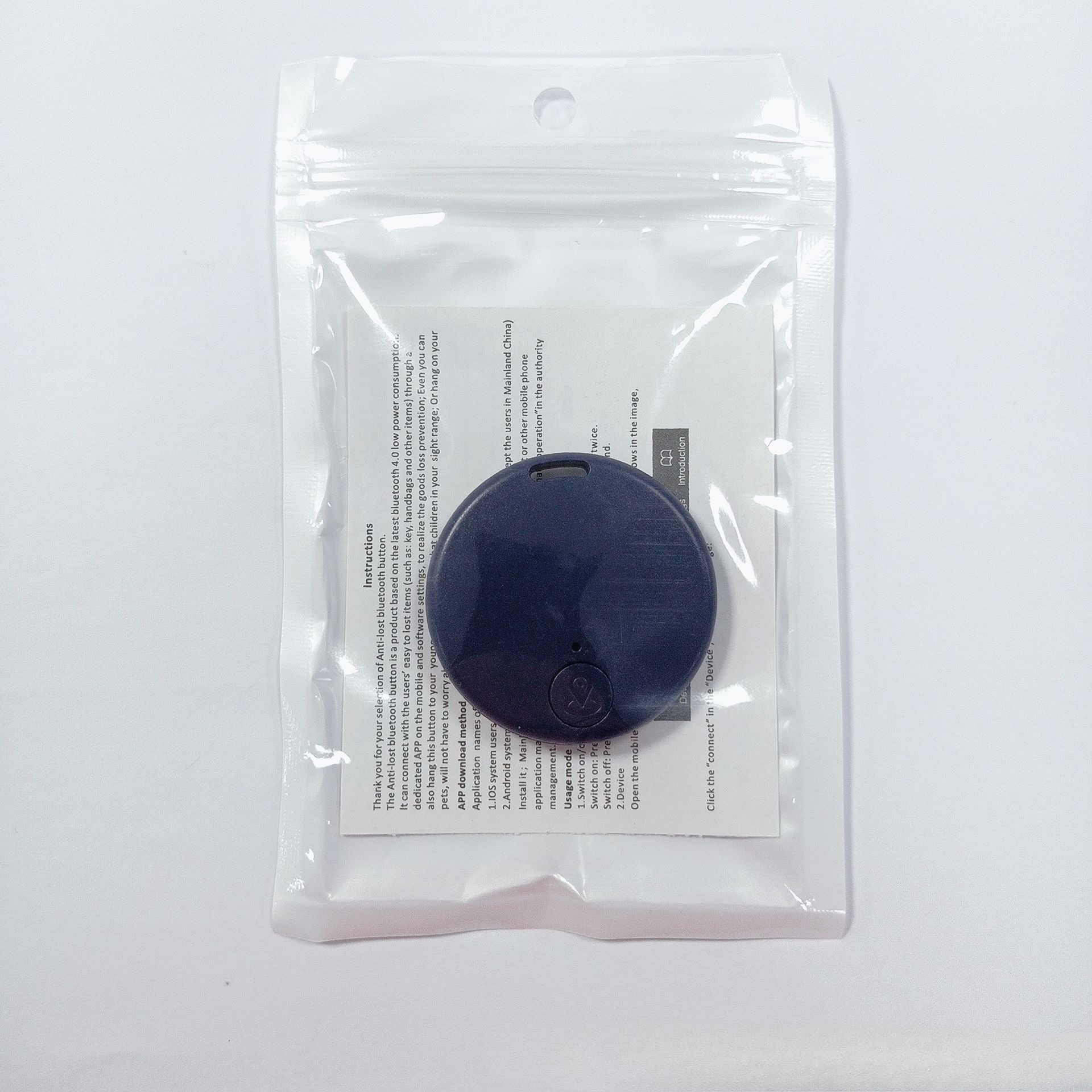 dark blue + pearlescent bag + manual
