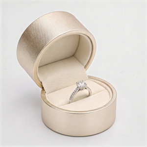 Luxury Custom Shape <b>Ring</b> <b>Box</b> Rigid PU Leather Jewelry <b>Gift</b> <b>Box</b> Suede Insert Debossed Logo Wholesale Factory <b>for</b> Jewelry Brand - Product Image 5