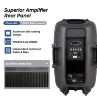 Système audio professionnel Accuracy Pro Audio PML15AOE, enceinte active portable de 15 pouces, 100 W, en plastique, classe AB