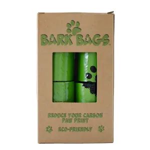Sacchetti della cacca del cane della borsa dei rifiuti dell'animale domestico dell'amido di mais biodegradabile e degradabile di 100%