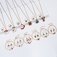 Nouvel Arrivage : Parure de Bijoux Thème Noël – Collier, Boucles d'Oreilles, Bracelet et Bague Bonhomme de Neige en Émail – Cadeau Tendance pour Femme