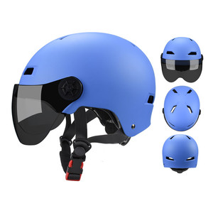 Mũ bảo hiểm xe đạp điện, xe tay ga điện dành cho người lớn và thanh thiếu niên, đạt chứng nhận CE năm 2022, dành cho đường phố đô thị, OEM tùy chỉnh, có kính chắn gió - Product Image 5