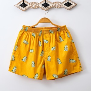 Calzoncillos bóxer de algodón puro de tiro medio de gran tamaño, pantalones cortos para el hogar, pijamas sueltos con estampado de flechas de dibujos animados, tela de punto de cintura con logotipo personalizado - Product Image 4