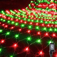 Guirlandes lumineuses LED en filet rouge-vert, étanches pour extérieur, pour arbres, jardins, Noël, Nouvel An chinois, très vendues