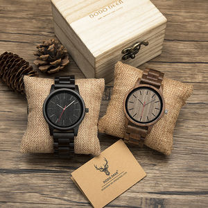 メンズメンズ,日本人ムーブメントBewel木製腕時計高級ナチュラルウッド - Product Image 5