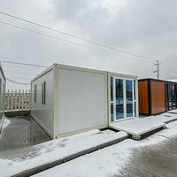 Maisonnette préfabriquée de luxe pliable prête à l'emploi à vendre, structure en acier, design moderne, utilisation hôtel/villa