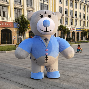 <span class=keywords><strong>Disfraz</strong></span> Inflable de Oso Teddy para Parejas, Traje de Oso Gigante de Dibujos Animados para Desfiles y Eventos - Product Image 3