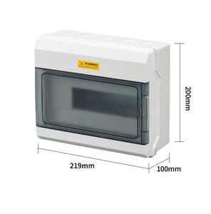 9 way Surface Mount IP66 Waterproof Distribution Box 4-36 Way Press-to-Open Minimalist Electrical Enclosure Only empty boxes - Product Image 1