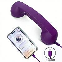 Nouveau combiné téléphonique filaire de type C à branchement direct, style rétro, avec écouteur filaire et annulation active du bruit (ANC)