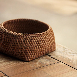 จานชาและขนมทอมือจากหวายเวียดนาม, จานเก็บของสำหรับพิธีชงชา, จานผลไม้สไตล์ชนบทและกล่องขนม, พิธีชงชา - Product Image 3