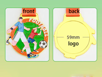 Médaille de récompense de football personnalisée en alliage de zinc durable avec gravure pour événements sportifs et compétitions
