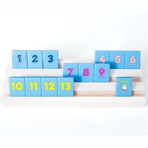 Bleu Acrylique Rumikub Premium Set Portable Lucite Rummy Tiles Holder Emballage de voyage - Product Image 4