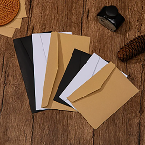 Usine Bon marché Enveloppe d'affaires noire de marquage à chaud Enveloppe impression logo personnalisé Enveloppe fenêtre logo impression étanche - Product Image 2